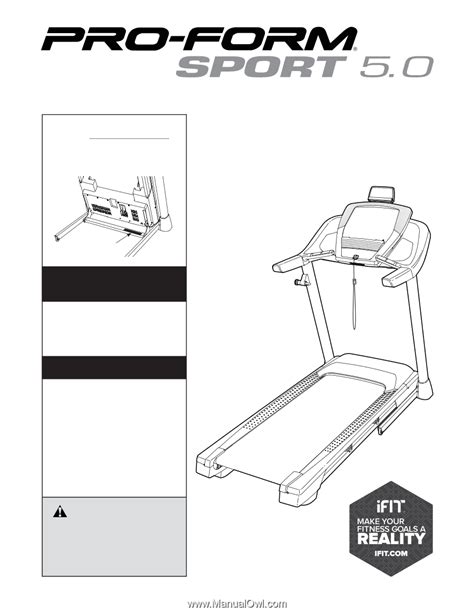 this equipment. . Pro form treadmill manual
